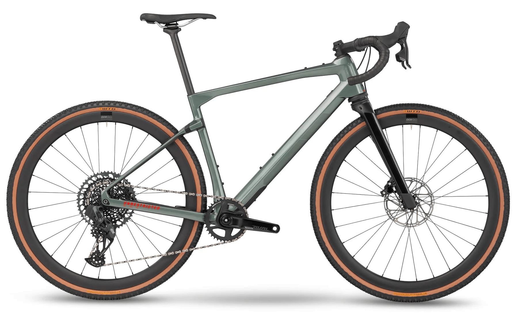BMC Urs LT Two 2023 - SRAM Rival AXS 1x12sp - CRD-400 Carbon - 019 / l / metallic moss / amber