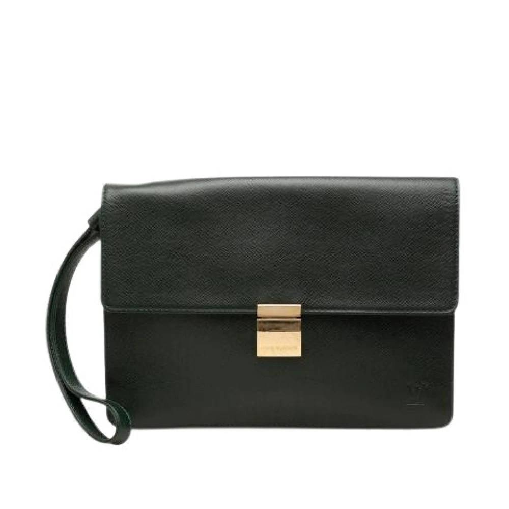 Louis Vuitton Vintage Pre-owned Selenga Clutch - Vintage - Dame - Grøn - ONE SIZE - Læder