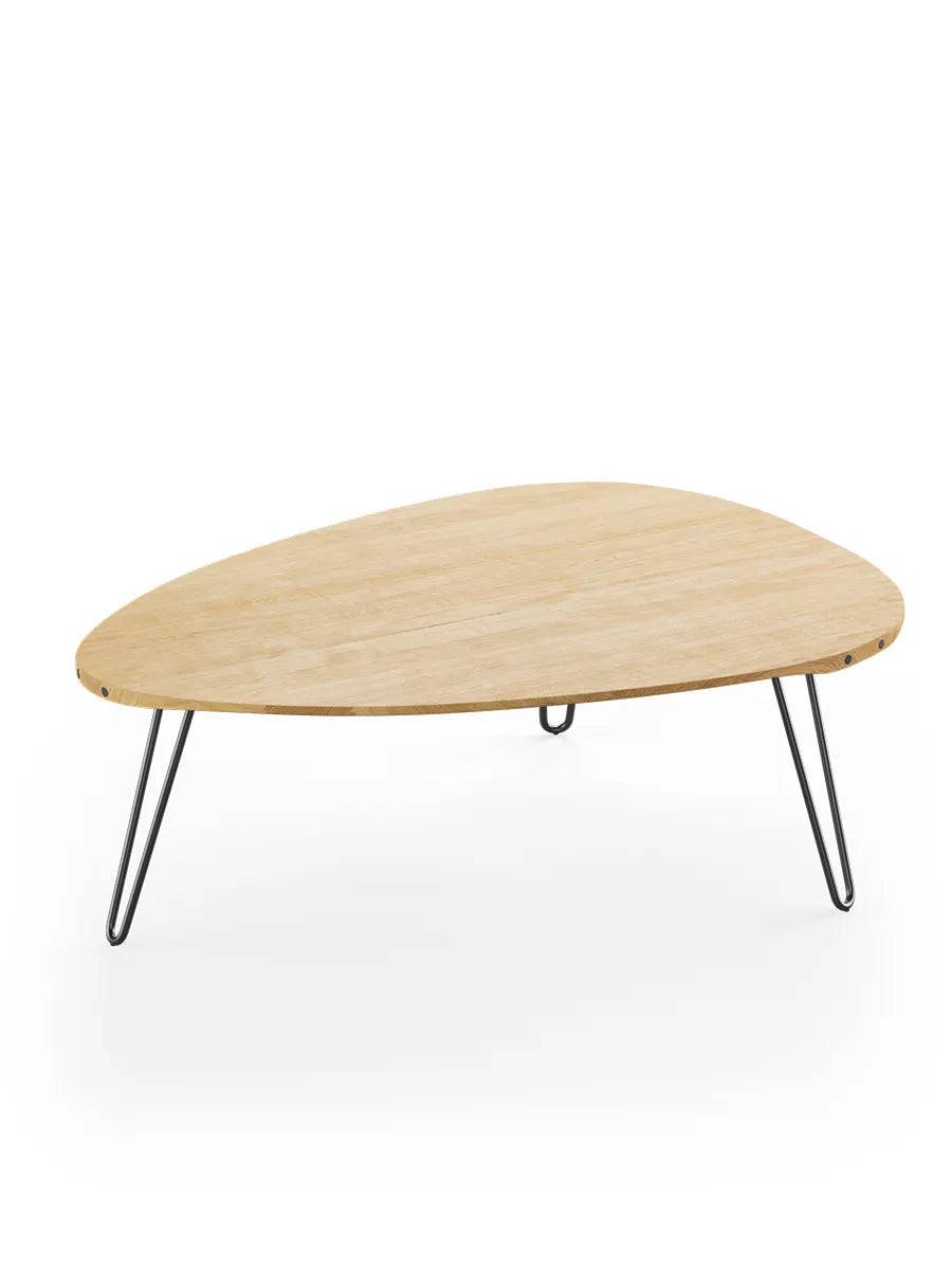 AK1860 Sofabord fra Naver Collection Ask olie / H: 30 cm / Sort pulverlakeret - Jacobsen Plus