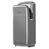 anydry 2005H handtorktumlare, kommersiell elektrisk handtorktumlare, med HEPA-filter, superkraftfullt, 7–10 sekunder för torkning, 1750–2050W.(Silver)..