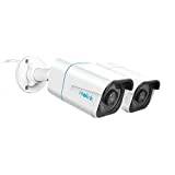 Reolink 4K Smart PoE Säkerhetskamera med Människo-/Fordonsdetektering, IP67 Vädertålig CCTV IP Utomhuskamera med Smarta Rörelsevarningar, Ljudinspelning, microSD-kortplats, Time Lapse, 810A 2pack