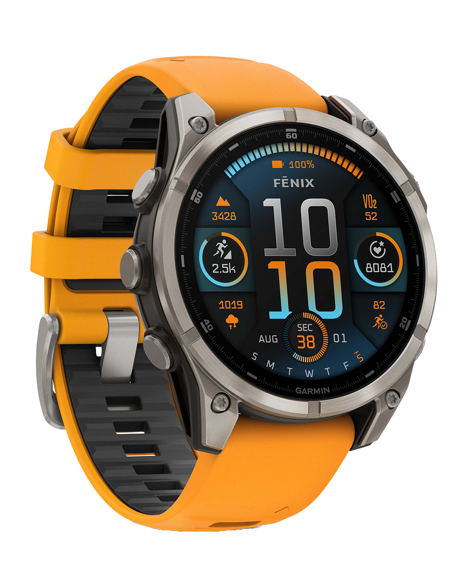 Fenix 8 47mm Saph,Ti/Bare/Grpht,SparkOrg/GrphtBd (47 mm) - One Colour (47 mm)