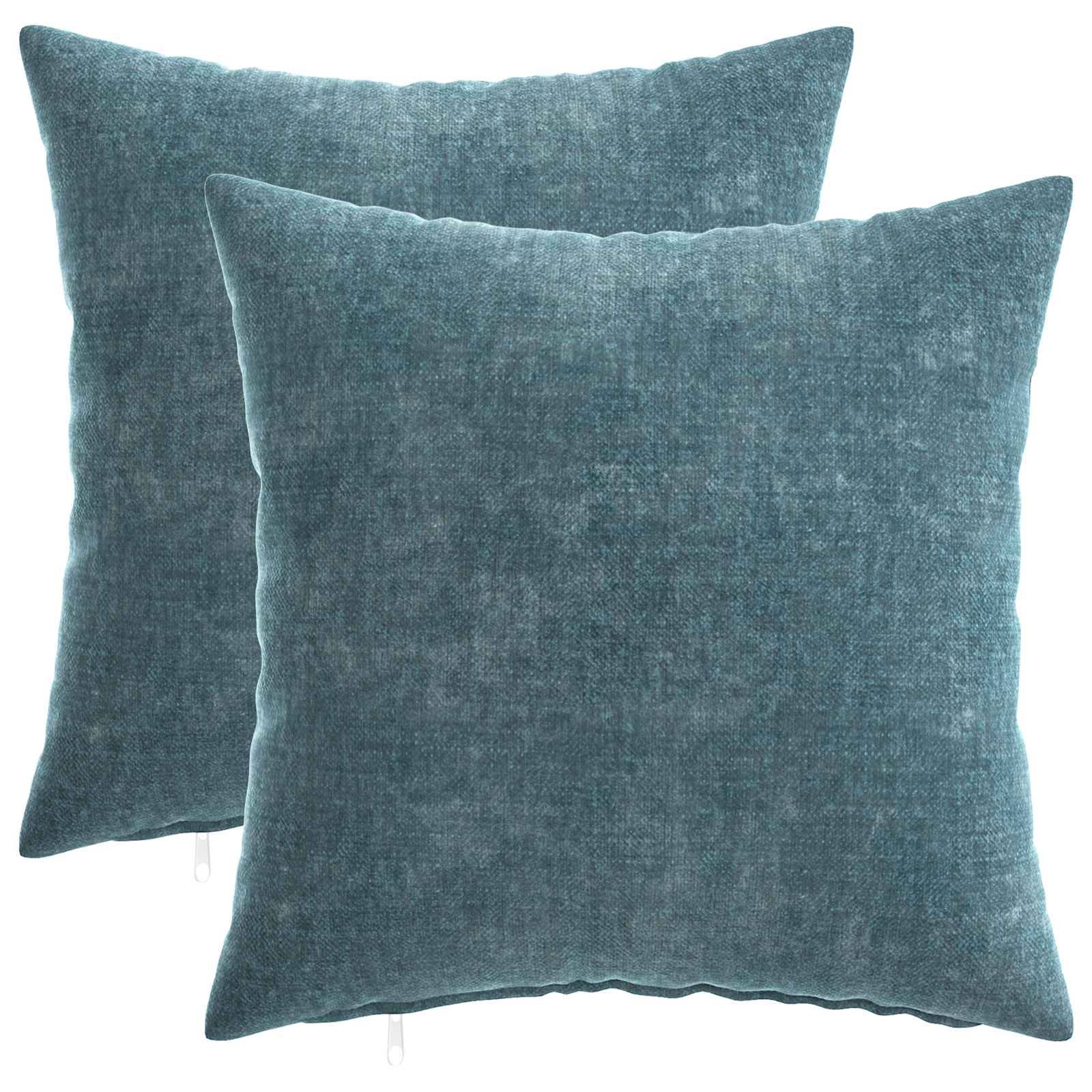 vidaXL Pudebetræk 2 pcs HEERLEN Blå 40 x 40 cm Chenille Stof