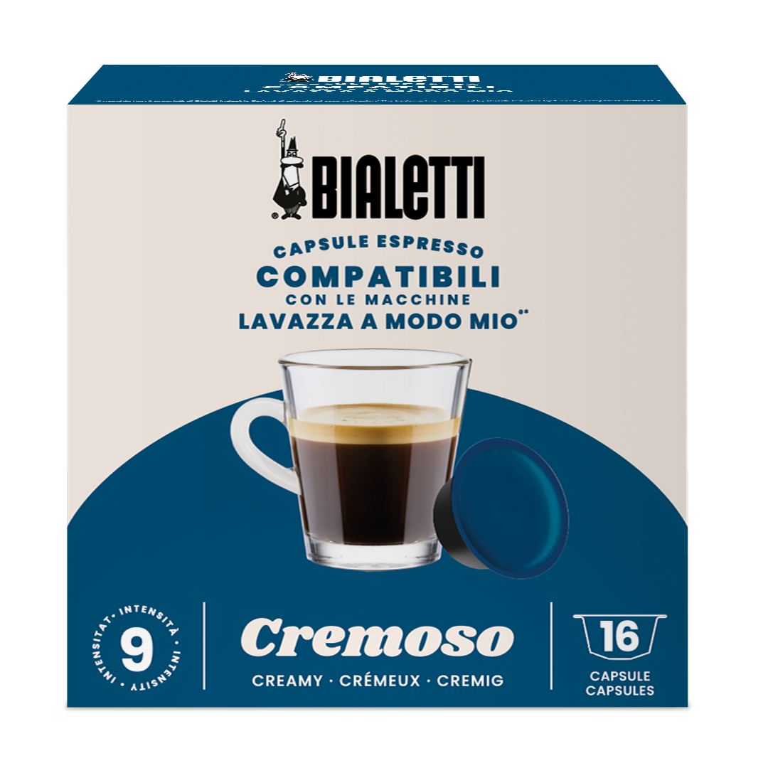 Bialetti Lavazza A Modo Mio™ Compatible Capsules - 10 Pack (6.5g x 160) / Cremoso