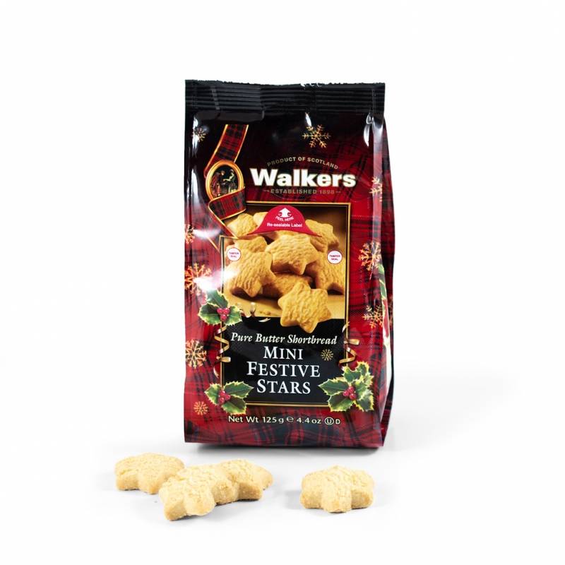 Walkers Shortbread Mini Festive Stars 125g