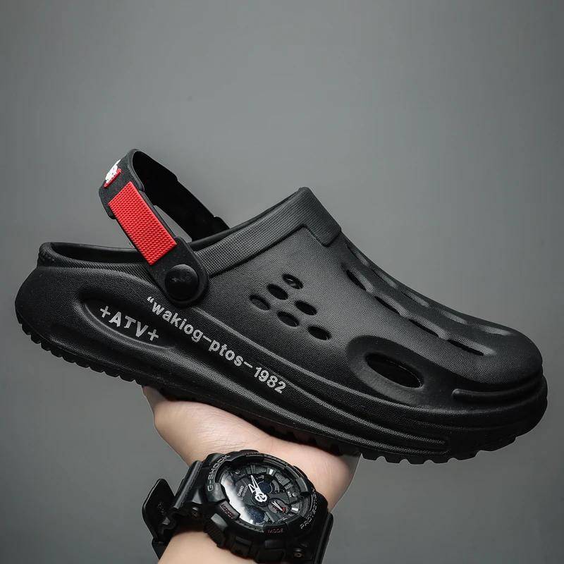Mode Herr Strand Sandaler Utomhus Träskor Bekväma Inomhus Tofflor Trendiga Herr Fritidsskor Hem Trädgårdsskor Herr Strand Sandaler 44