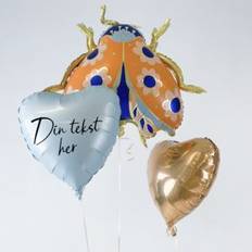 Send En Ballon Buket Med Din Tekst Mariehøne Blå