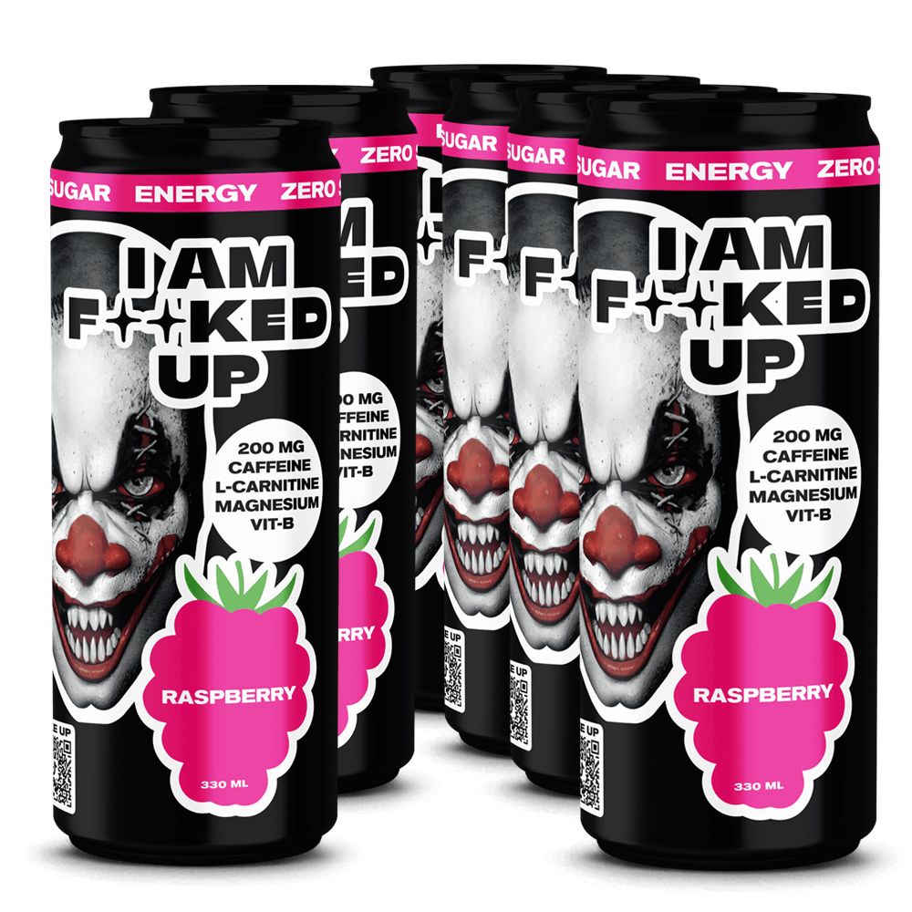 Swedish Supplements I Am Fucked Up Raspberry - 6x330ml. - Energidryck
