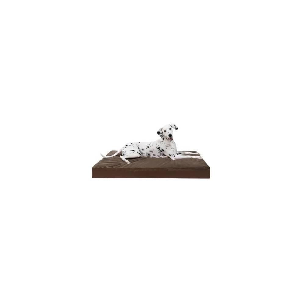Ortopædisk hundeseng til store hunde, brun, 95 x 51 cm
