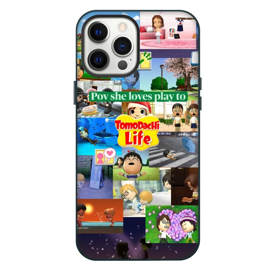 Tomodachi Life Phone Case For iPhone Samsung Galaxy Pixel OnePlus Vivo Xiaomi Asus Sony Motorola Nokia - Tomodachi Life She Loves To Play Collage Poster.