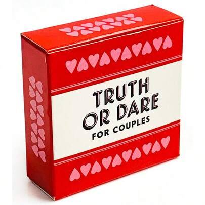 Mini Truth Or Dare för par, 50 engelska kort för drickande, spådom och öde, brädspel för fest - Röd