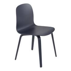 Visu Chair Wood Base - Midnight Blue