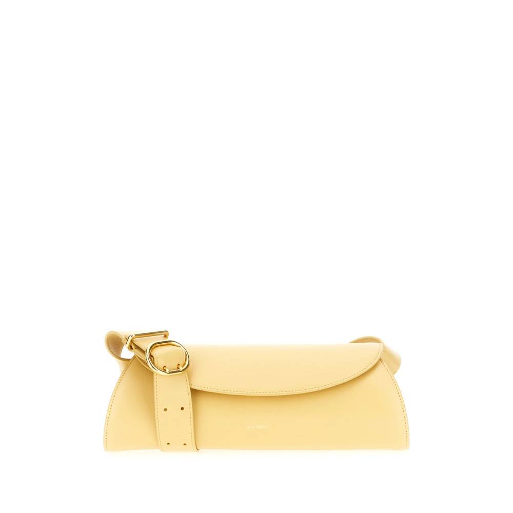 Jil Sander Cannolo Lille Skuldertaske - Tasker - Dame - Gul - ONE SIZE - Uld