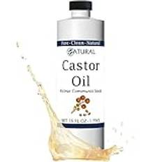NakedOil Ekologisk ricinolja - Ricinus Communis - 100 % ren, ren och naken ricinolja (16 uns)