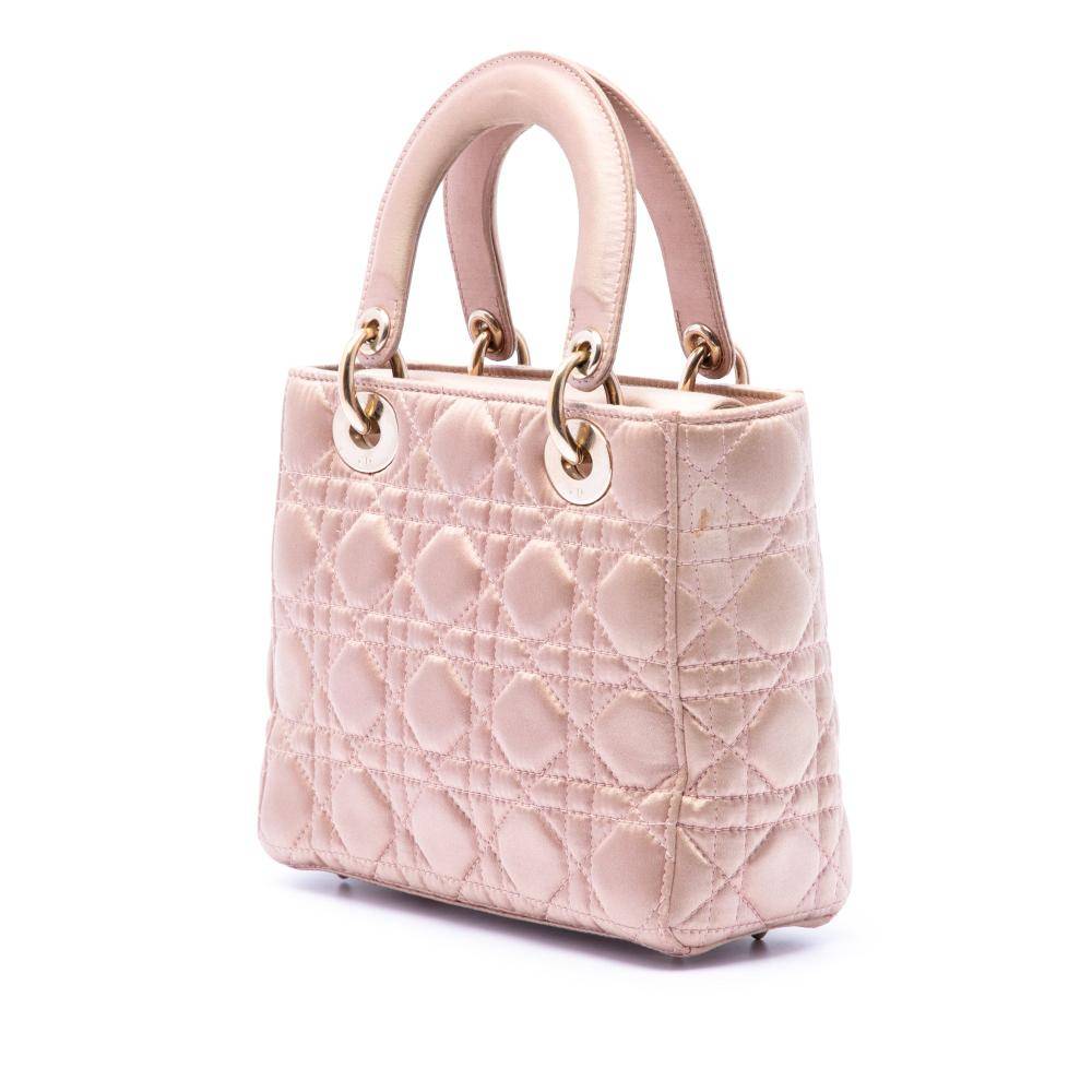 Dior Vintage Dior Lady Dior L 17cm x W 20cm x D 8cm - Håndtasker Satin hos Magasin.