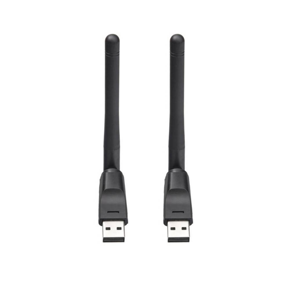 2Pcs MT7601 Chip 150Mbps USB WiFi Antenna 2.4GHz Wireless Network Adapter Rotatable USB2.0 for Satellite Receiver