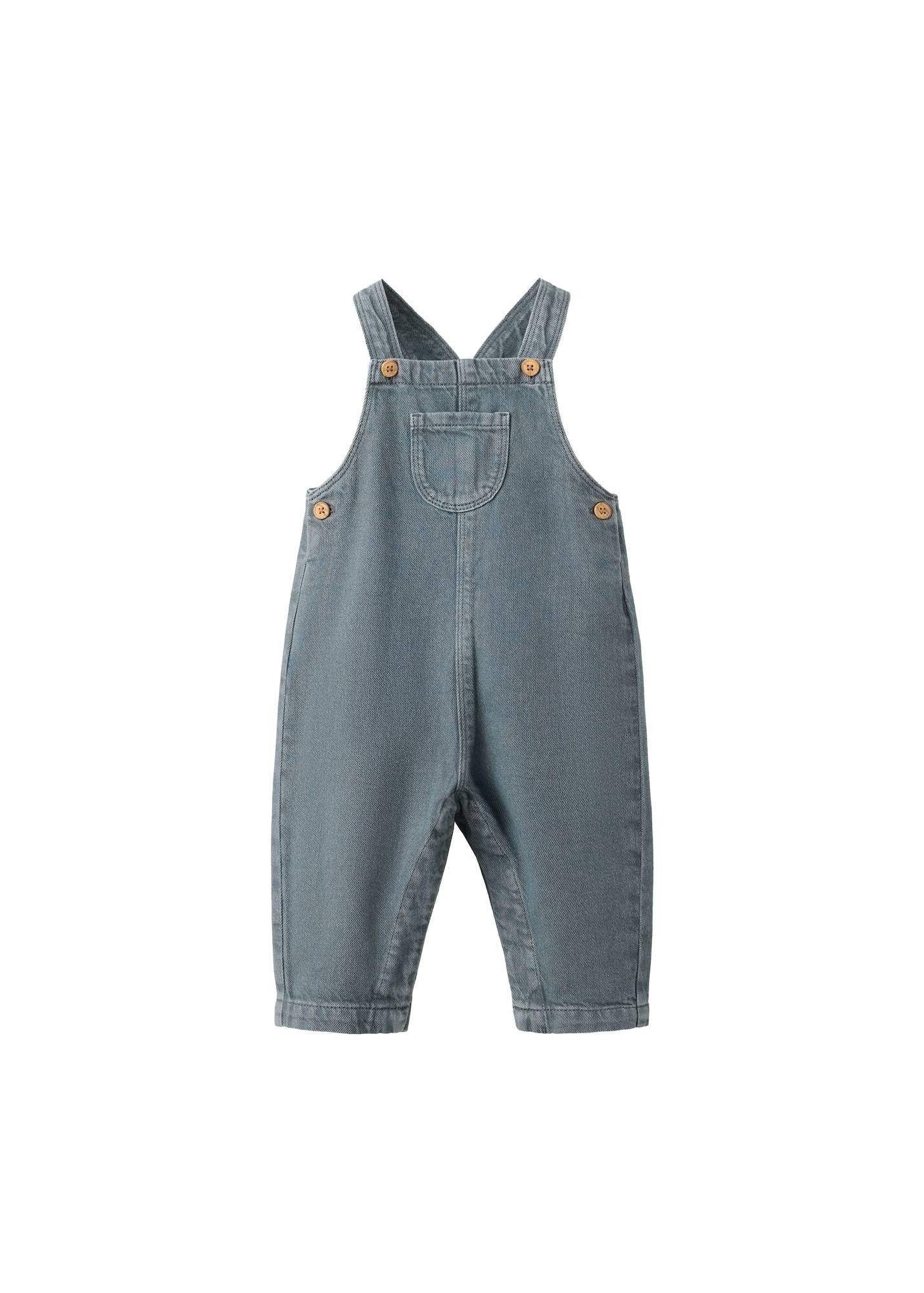 MANGO KIDS Hängselbyxa 'PINE' blå denim