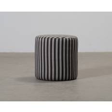 Sofacompany No. 8 puff med glasskiva randig