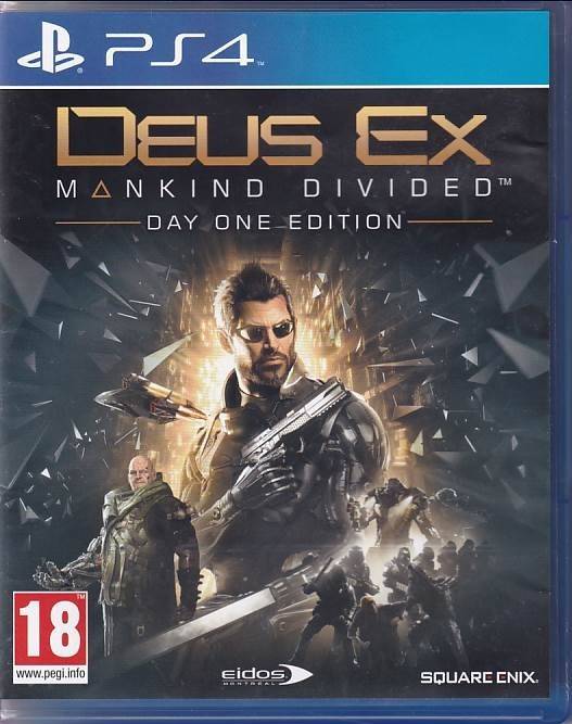 Deus Ex Mankind Divided - Day One Edition - PS4 (B Grade) (Genbrug)