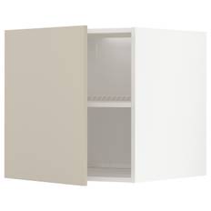 IKEA - METOD overskab til køl/frys, hvid/Havstorp beige, 60x60 cm