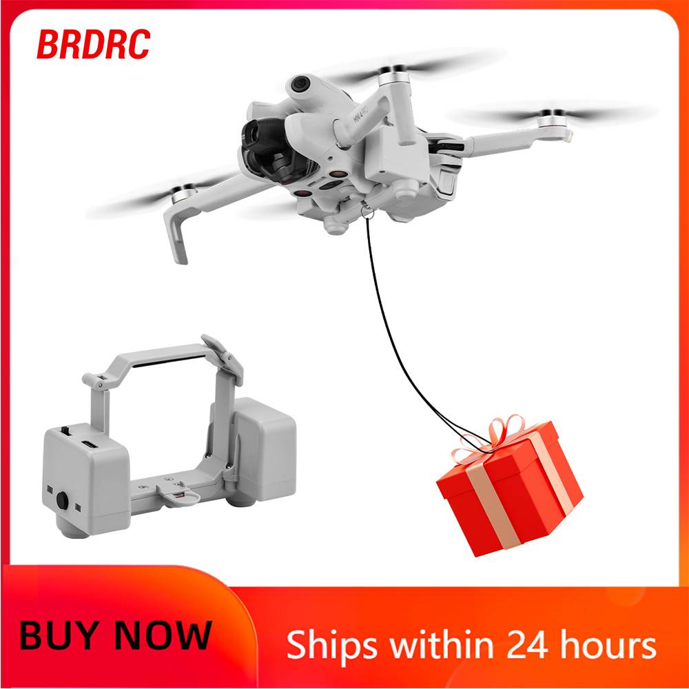 BRDRC Airdrop System for DJI Mini 4 Pro Drone Fishing Bait Wedding Gift Deliver Thrower Lightweight Accessories Load 100g