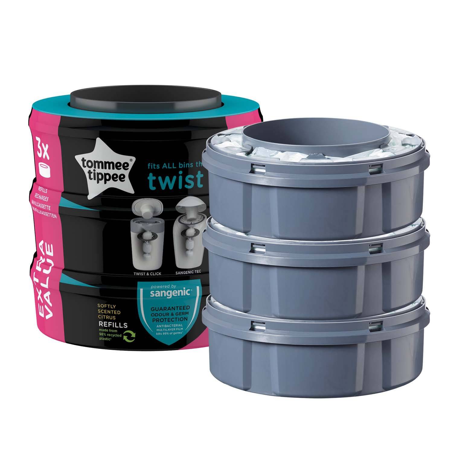 Tommee Tippee Nappy Disposal Twist Refill Cassettes - Single Cassette