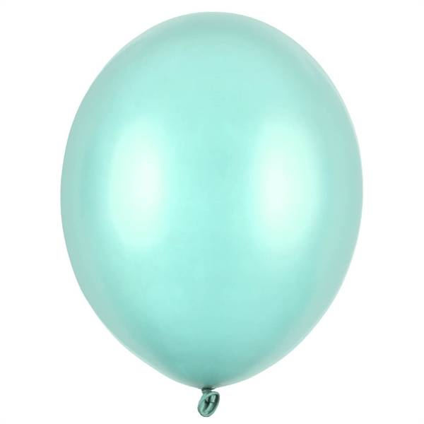 100 stk Mint Grøn metallic latex ballon 23 cm.