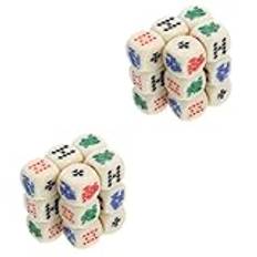 Alasum 30 st pokertärningar rundade hörn tärningar bärbara pokerchips speltärningar rekvisita craps tärning rolig spel tärning födelsedagsfest spel tärning spel roligt spel spel chips festtillbehör