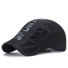 TEMU Summer Quick- Hat - Breathable Mesh Sun Protection Lightweight Cap For Outdoor Sports, Cycling, Running - Ergonomic Fit, High-quality Textile, Black