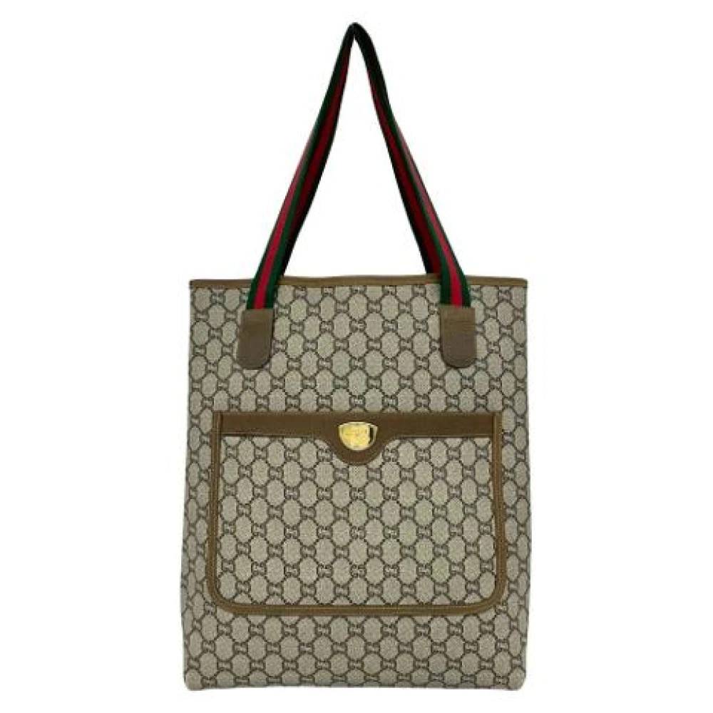 Gucci Vintage Pre-owned Vintage Tote Bag - Vintage - Dame - Brun - ONE SIZE - Læder