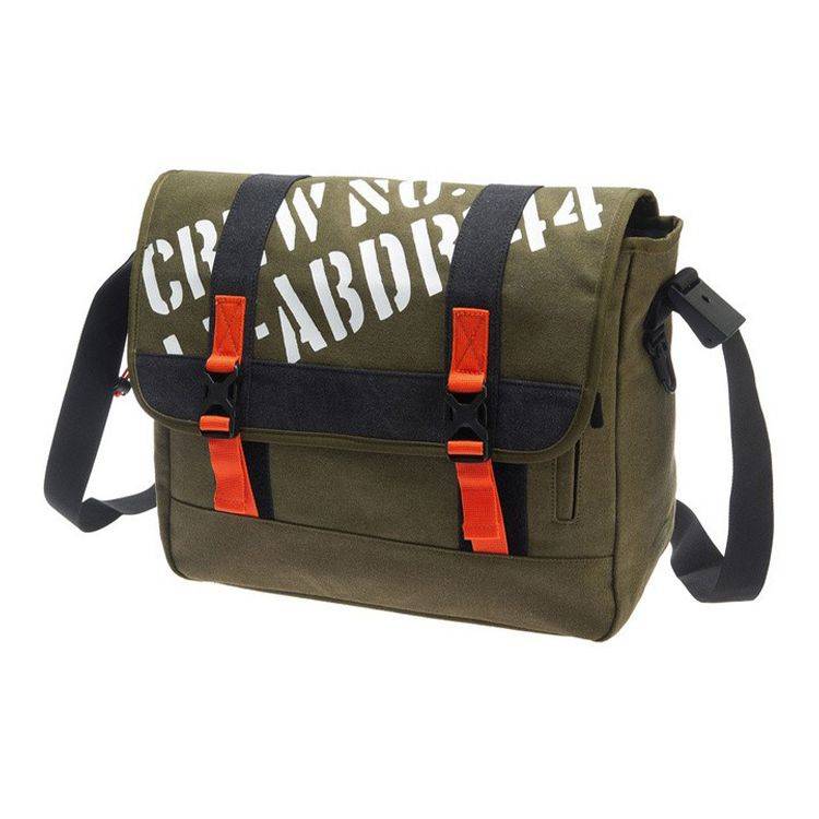 Li Ning We Wo Xun Cai Wen Liao Military Fabric Printed Crossbody Shoulder Bag Unisex bags Military-Green ABDR144-1 Army Green