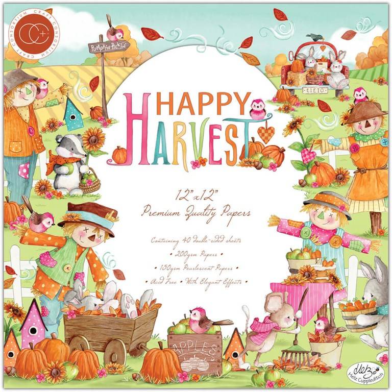 Pappersblock - 30x30cm - Happy Harvest - 40st