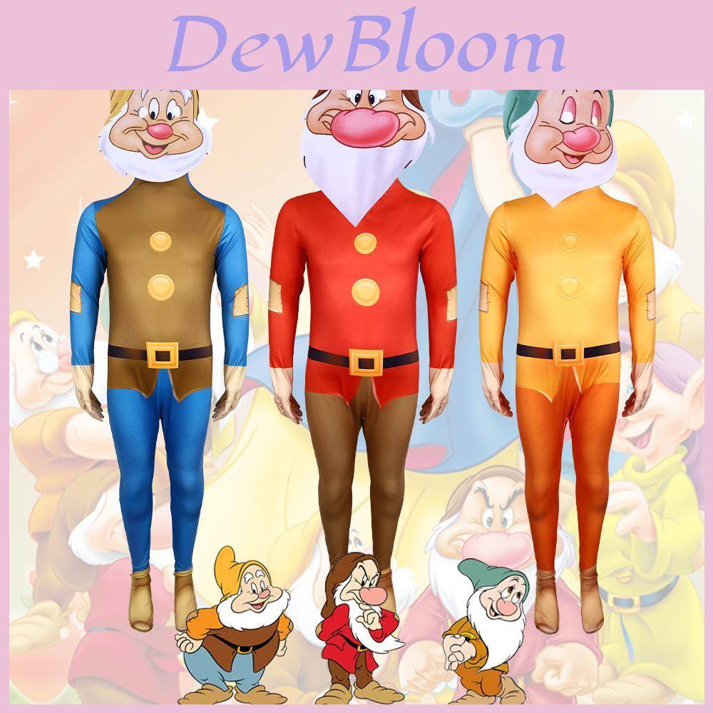Disney Snövit och de sju dvärgarna Cosplay Kostym Polyester Rollspelsdräkt För Barn Tonåringar Halloween 130cm blå
