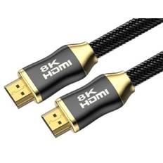 HDMI 2.1 UHD - 8K/60Hz - Sort/Guld - 2 m