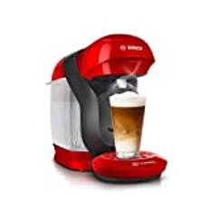 Bosch Hausgeräte Tassimo Style kapselmaskin TAS1103 kaffemaskin från Bosch, över 70 drycker, helautomatisk, lämplig för alla koppar, utrymmesbesparande, 1 400 W, röd/antracit