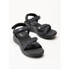 Skechers - GoWalk Arch Fit Sandal - Svarta sportiga sandaler i textil storlek 40 - Black (40)