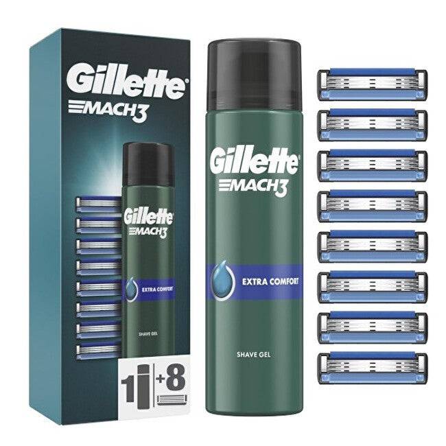 Gillette Gillette Mach3 Extra Comfort rakgelset (8 delar) - 200ml