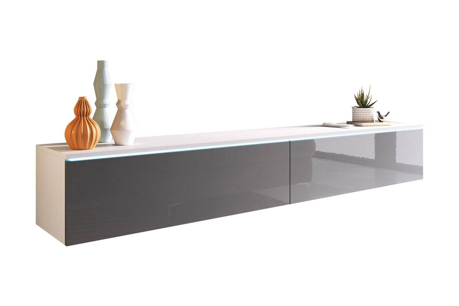 Concept 55 Cuguen Tv-skåp 180 cm - Vit/Grå Tv-bänkar