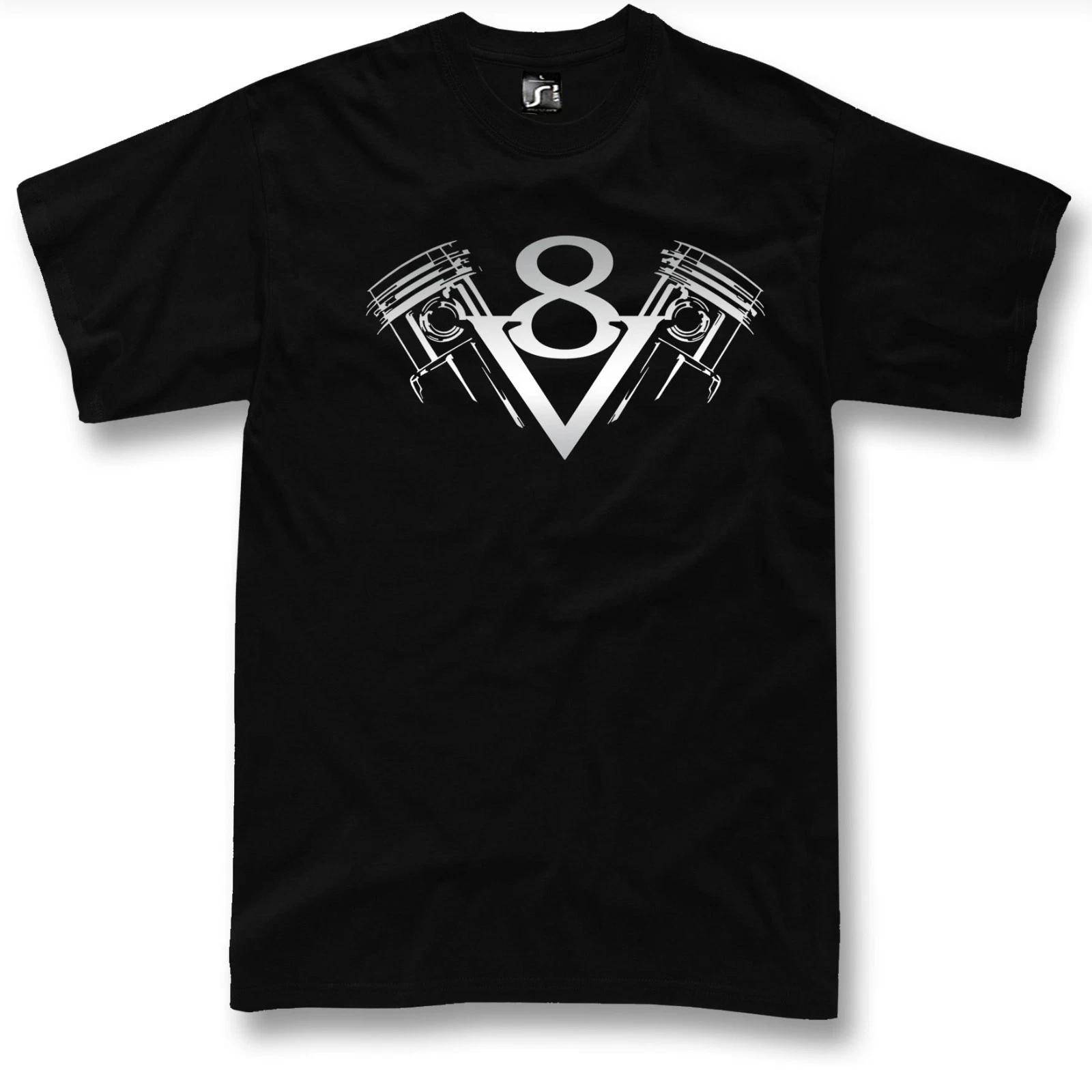 V8 T-shirt motor Hemi Hot Rod Muscle big block cobra t-shirt S - 5XL cm