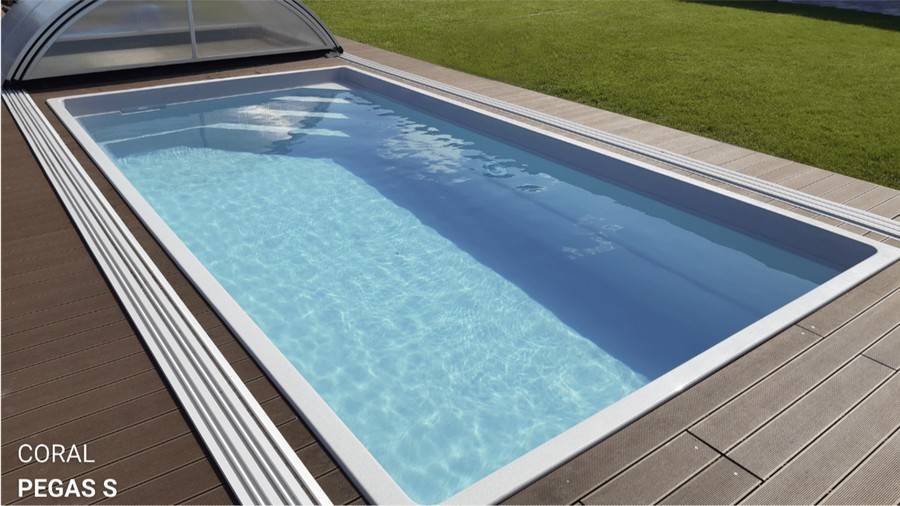 Swimmingpool, kar, glasfiber PEGAS 6,1x3,1x1,4 m - PoolOasen.