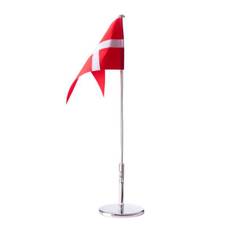 Forkromet bordflag uden motiver 30 cm - 30cm