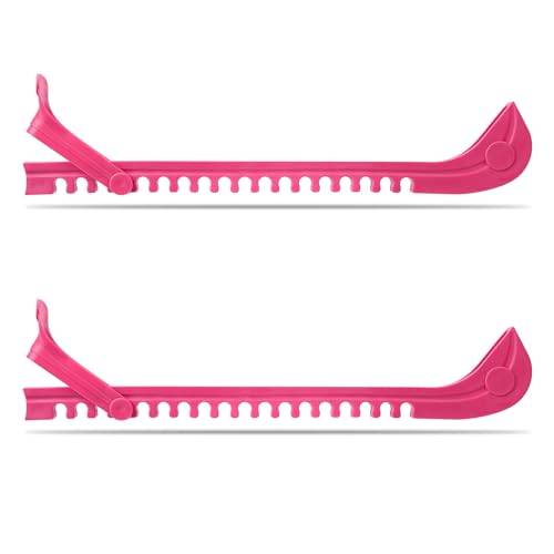 Justerbara Skridskoskydd, Halkfria Skridskoskyddsskydd med Justeringsspänne Hockeyskridskor Konståknings Tillbehör för Män Kvinnor (Rosa)