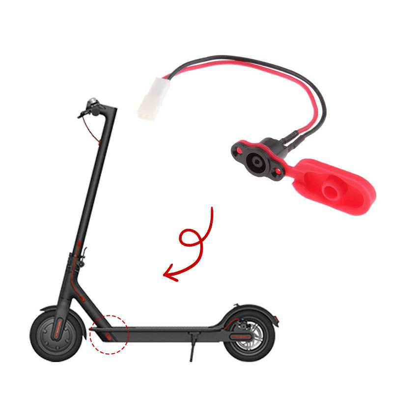 M365 Electric Scooter Parts Charging Port with Waterproof Cover For Xiaomi M365 Pro Pro2 Scooter Replacement Accessories Parts