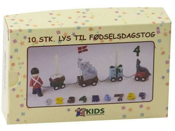 Hvide fødselsdagslys til fødselsdagstog - Kids by Friis