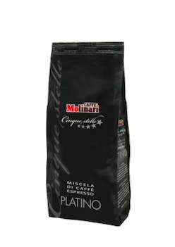 Molinari Cinque Stelle Platino kaffebönor 1000g