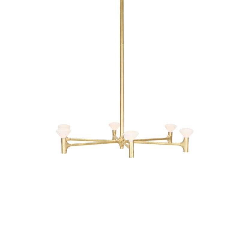 Tala Root one-tier medium chandelier solid brass