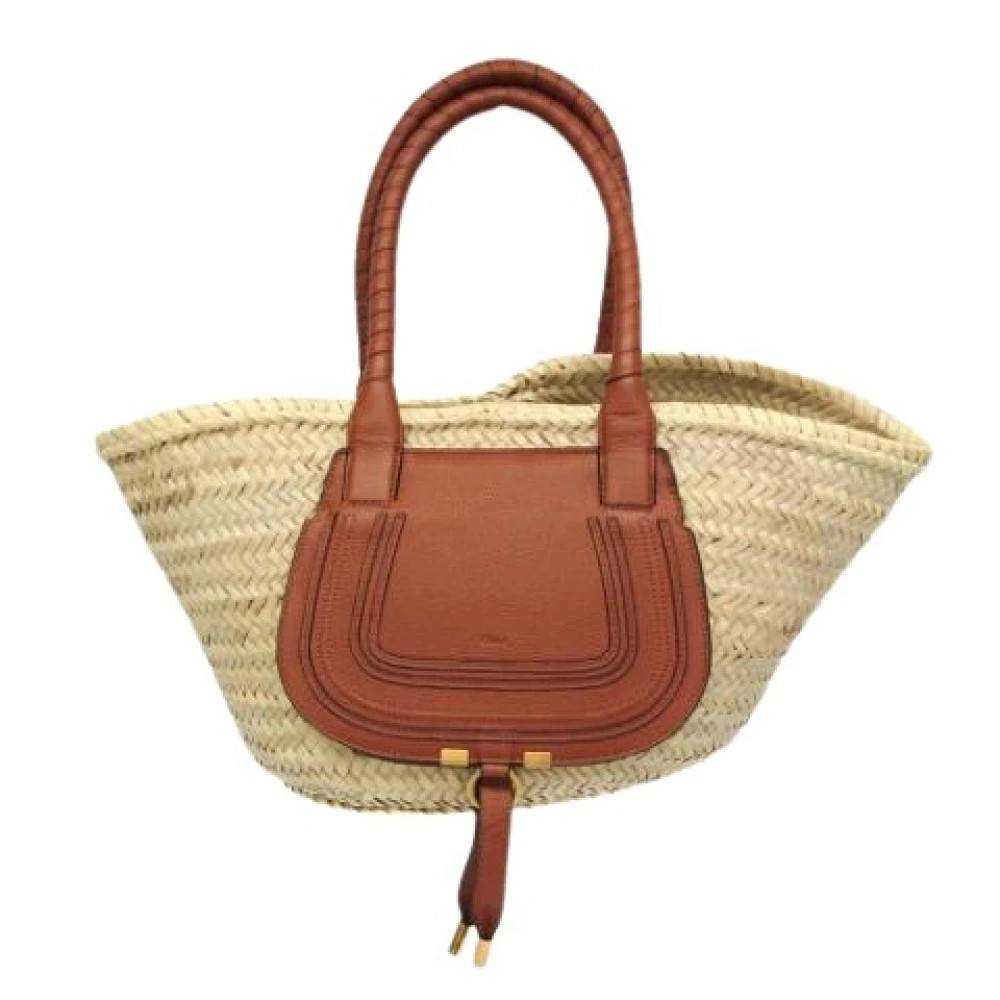 Chloé Pre-owned Pre-owned Marcie Basket Bag - Vintage - Dame - Beige - ONE SIZE - Uld