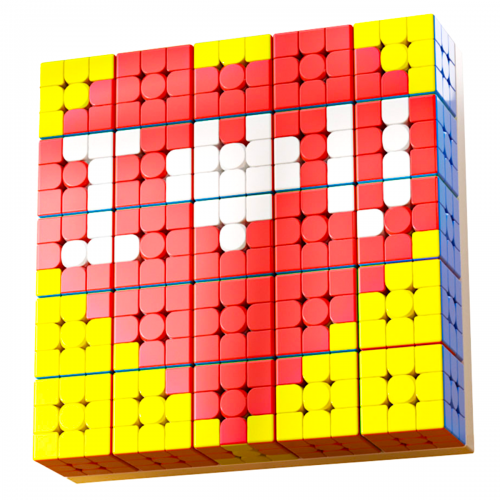 MoYu Cube Mosaic 5x5 Stickerless (25 PCS 3x3 - 3.0 CM) - Professorterning.