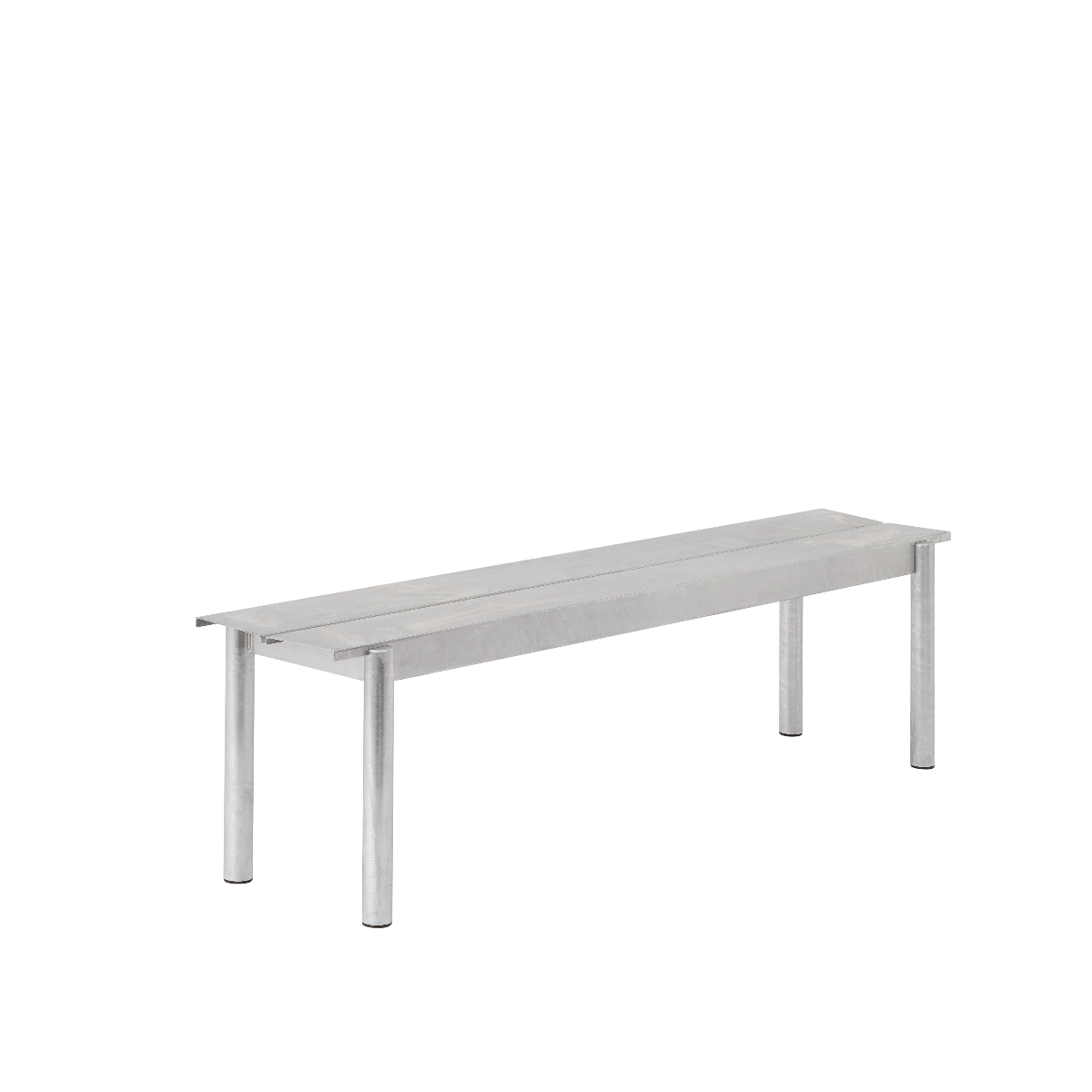 Muuto Linear Stål bænk 170x34 Varm Galvaniseret Stål
