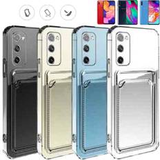 Samsung Galaxy A70/A50/A40/A10 etui med kortholder slot - Transparent A50 Samsung Galaxy